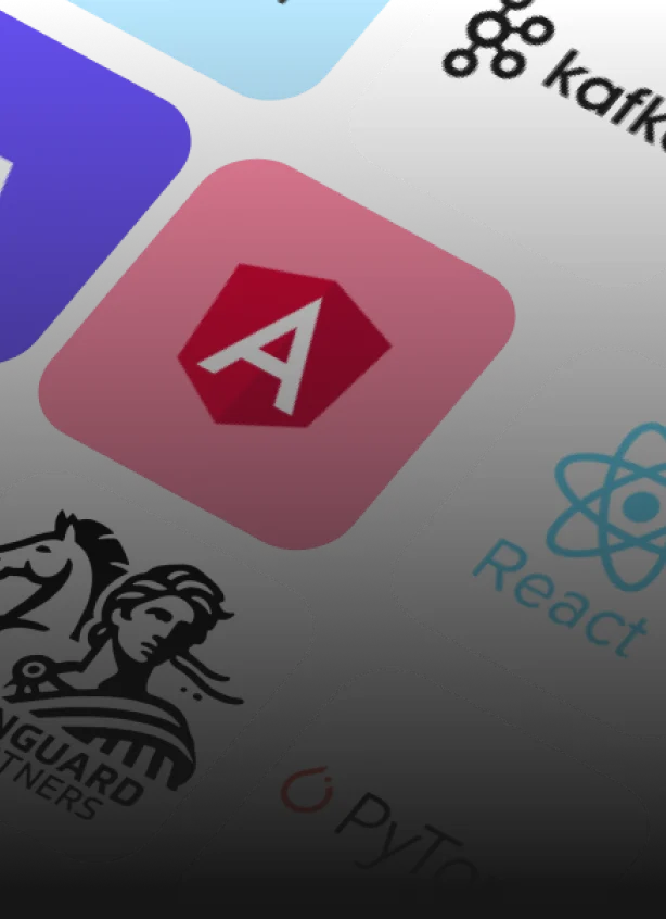Zestaw ikon reprezentujących popularne technologie programistyczne i narzędzia
